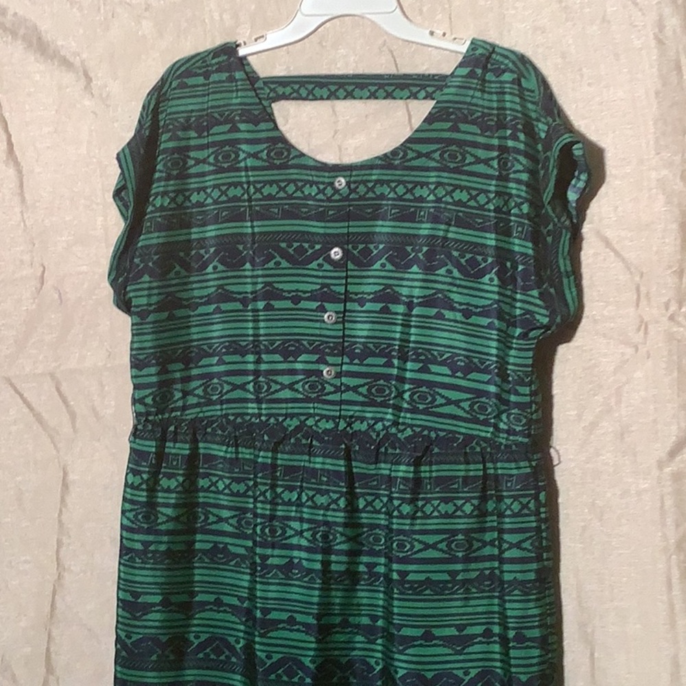 Fun & Flirt Green Dolman Sleeve Sundress